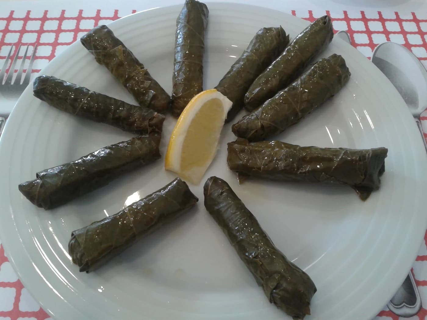 Zeytinyağlı Yaprak Sarma için temsili yemek fotoğrafı