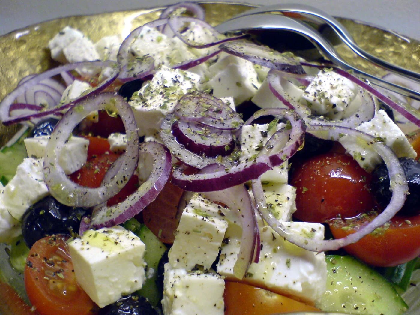 Yunan Salatası (Horiatiki) için temsili yemek fotoğrafı