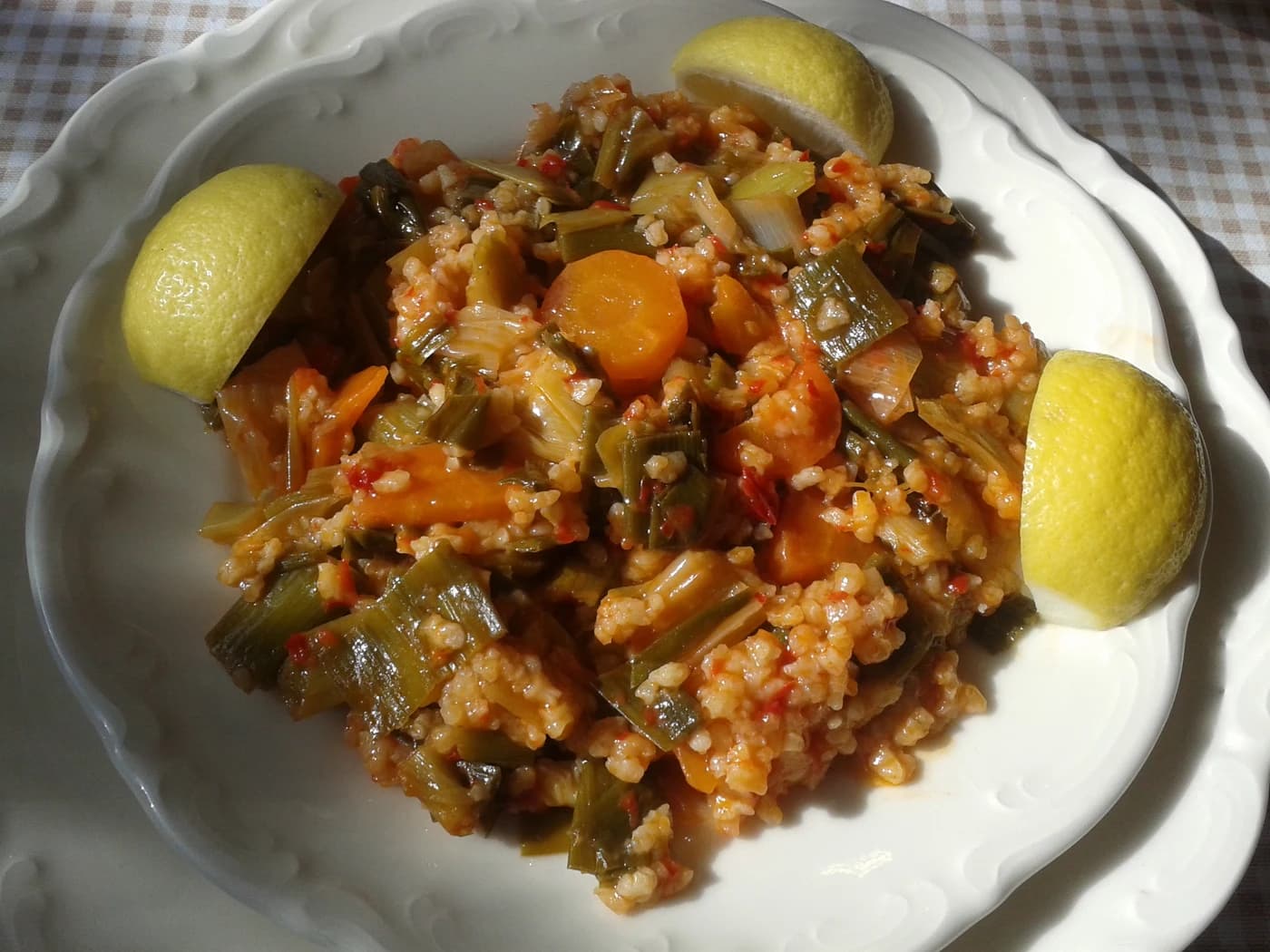 Zeytinyağlı Pırasa için temsili yemek fotoğrafı